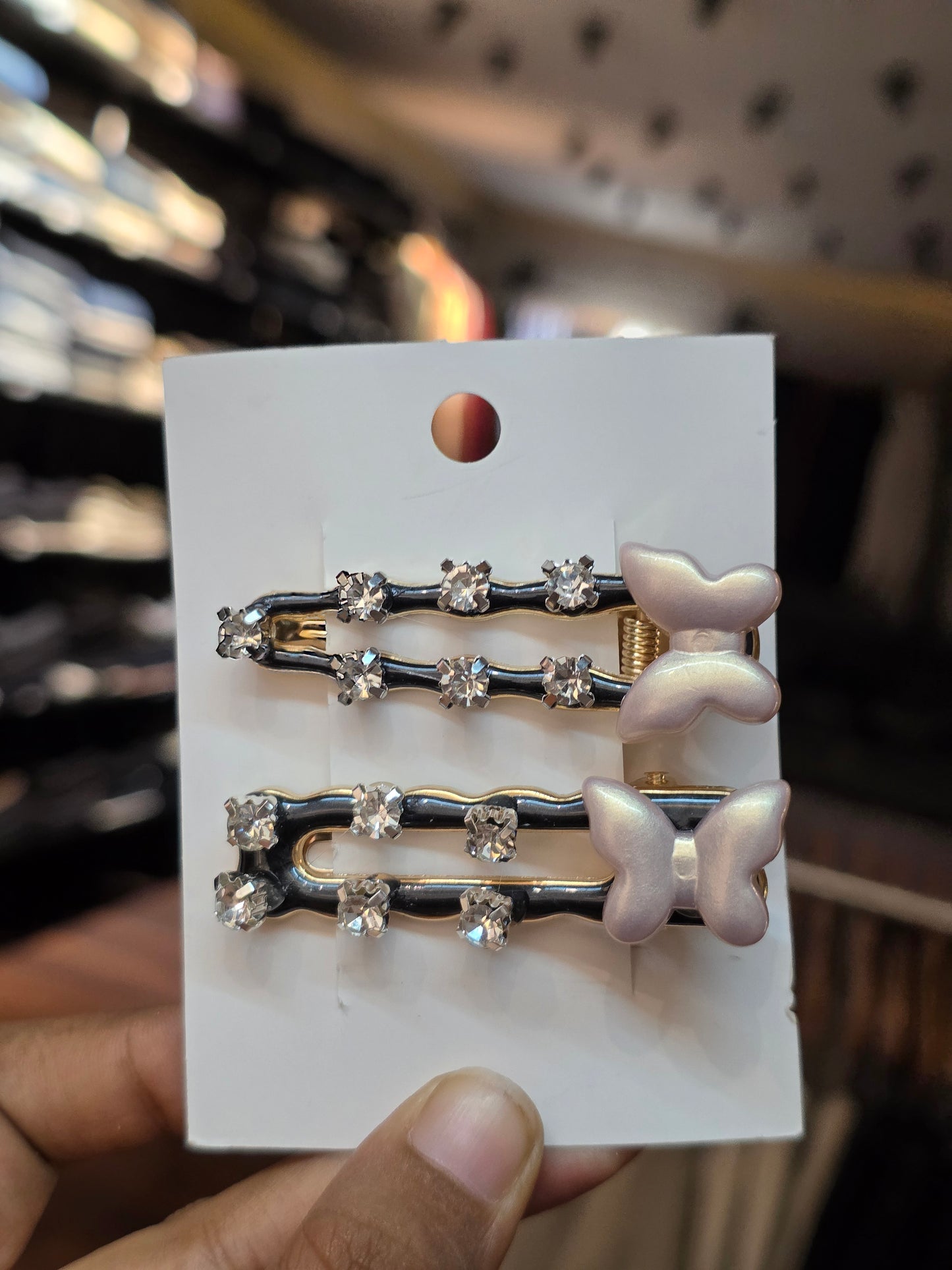 Studded clips with Buttefly