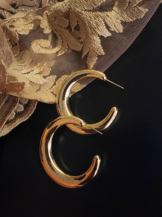 Gold basic half hoops