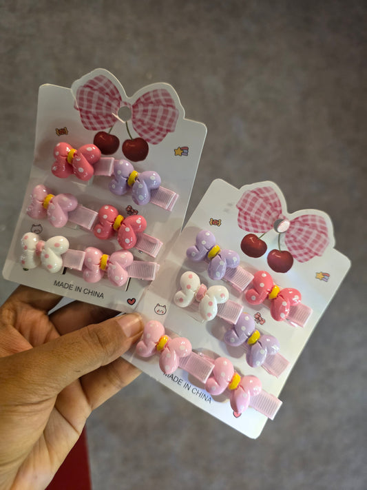 Bow clips (Set of 6)