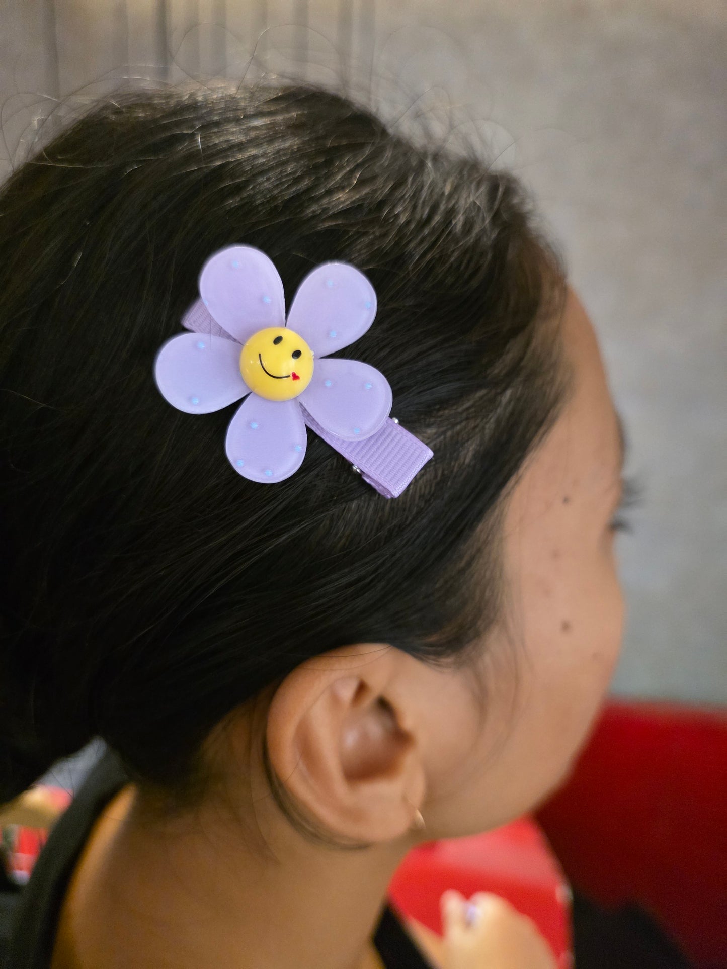 Smiley Floral Clips