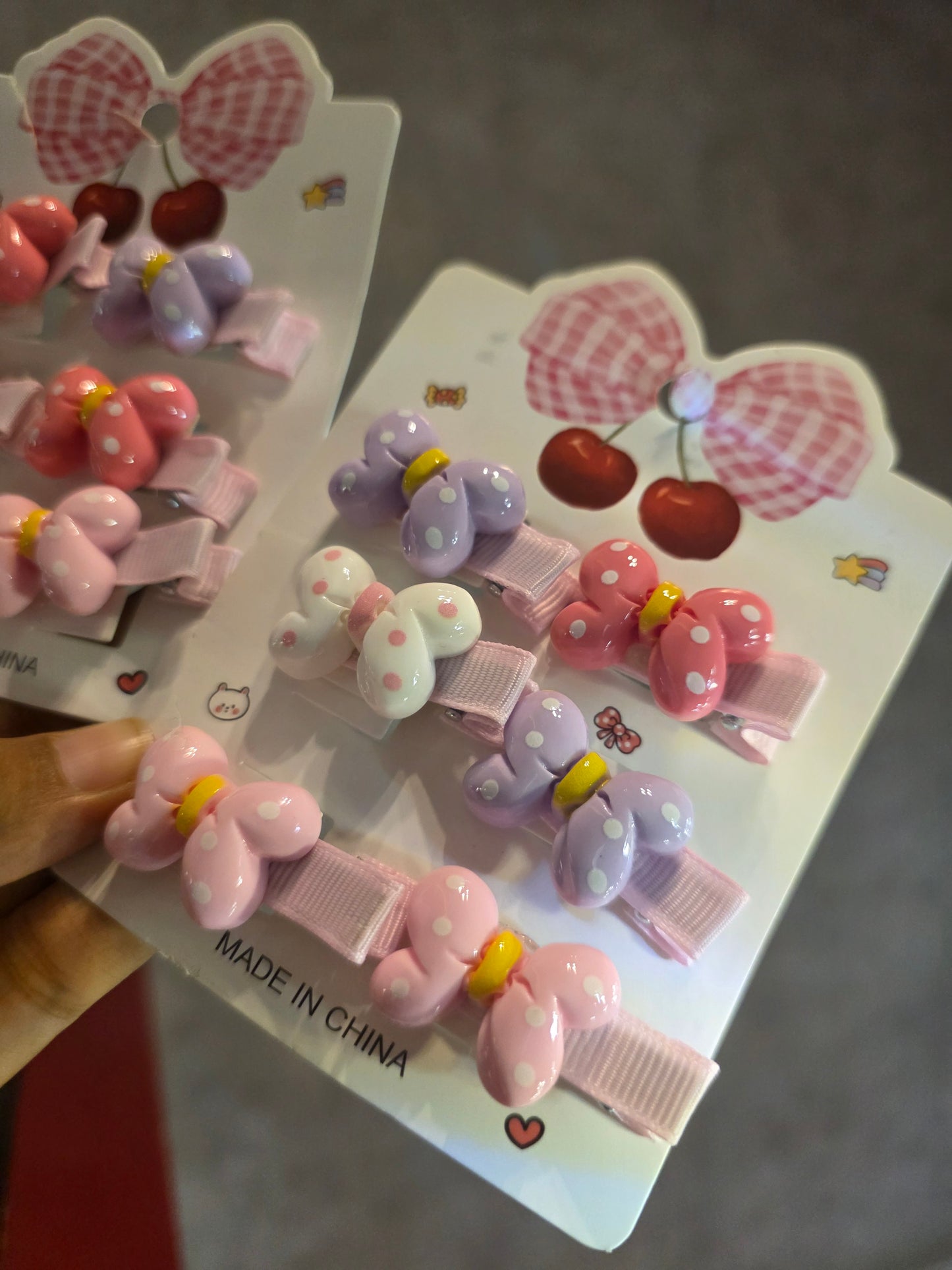 Bow clips (Set of 6)